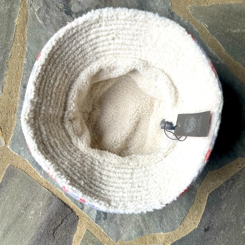 Reversible Plaid Bucket Hat VINCE CAMUTO